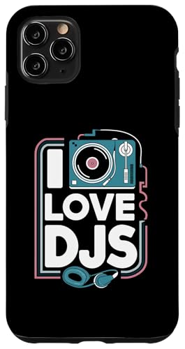 I Love DJs Plattenspieler-Kopfhörer Hülle für iPhone 11 Pro Max I Love DJs Plattenspieler-Kopfhörer Hülle für iPhone 11 Pro Max von Music Enthusiasts Turntable Headphones