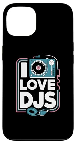 I Love DJs Plattenspieler-Kopfhörer Hülle für iPhone 13 I Love DJs Plattenspieler-Kopfhörer Hülle für iPhone 13 von Music Enthusiasts Turntable Headphones