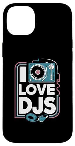 I Love DJs Plattenspieler-Kopfhörer Hülle für iPhone 14 Plus I Love DJs Plattenspieler-Kopfhörer Hülle für iPhone 14 Plus von Music Enthusiasts Turntable Headphones