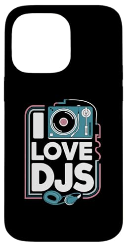 I Love DJs Plattenspieler-Kopfhörer Hülle für iPhone 14 Pro Max I Love DJs Plattenspieler-Kopfhörer Hülle für iPhone 14 Pro Max von Music Enthusiasts Turntable Headphones