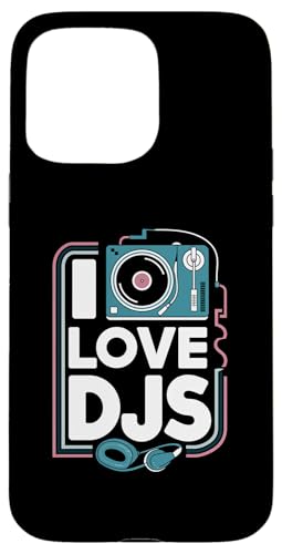 I Love DJs Plattenspieler-Kopfhörer Hülle für iPhone 15 Pro Max I Love DJs Plattenspieler-Kopfhörer Hülle für iPhone 15 Pro Max von Music Enthusiasts Turntable Headphones