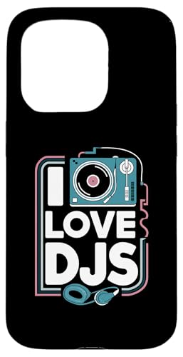 I Love DJs Plattenspieler-Kopfhörer Hülle für iPhone 15 Pro I Love DJs Plattenspieler-Kopfhörer Hülle für iPhone 15 Pro von Music Enthusiasts Turntable Headphones