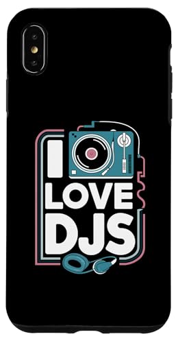 I Love DJs Plattenspieler-Kopfhörer Hülle für iPhone XS Max I Love DJs Plattenspieler-Kopfhörer Hülle für iPhone XS Max von Music Enthusiasts Turntable Headphones