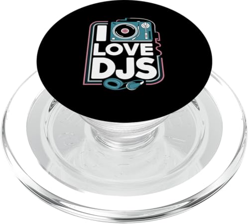 I Love DJs Plattenspieler-Kopfhörer PopSockets PopGrip für MagSafe I Love DJs Plattenspieler-Kopfhörer PopSockets PopGrip für MagSafe von Music Enthusiasts Turntable Headphones