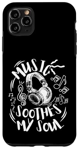Musik beruhigt meine Seelenkopfhörer mit musikalischen Noten Hülle für iPhone 11 Pro Max Musik beruhigt meine Seelenkopfhörer mit musikalischen Noten Hülle für iPhone 11 Pro Max von Music Headphones Co.