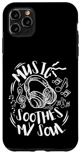 Musik beruhigt meine Seelenkopfhörer mit musikalischen Noten Hülle für iPhone 11 Pro Max Musik beruhigt meine Seelenkopfhörer mit musikalischen Noten Hülle für iPhone 11 Pro Max von Music Headphones Co.