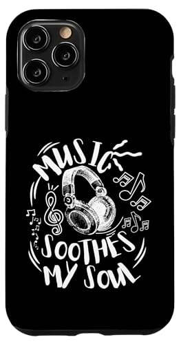 Musik beruhigt meine Seelenkopfhörer mit musikalischen Noten Hülle für iPhone 11 Pro Musik beruhigt meine Seelenkopfhörer mit musikalischen Noten Hülle für iPhone 11 Pro von Music Headphones Co.