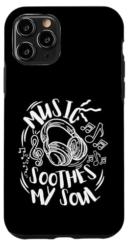 Musik beruhigt meine Seelenkopfhörer mit musikalischen Noten Hülle für iPhone 11 Pro Musik beruhigt meine Seelenkopfhörer mit musikalischen Noten Hülle für iPhone 11 Pro von Music Headphones Co.