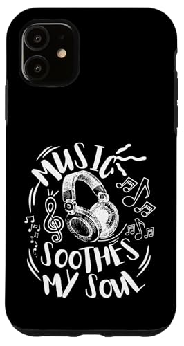 Musik beruhigt meine Seelenkopfhörer mit musikalischen Noten Hülle für iPhone 11 Musik beruhigt meine Seelenkopfhörer mit musikalischen Noten Hülle für iPhone 11 von Music Headphones Co.