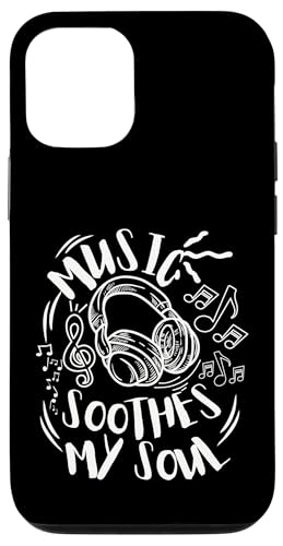 Musik beruhigt meine Seelenkopfhörer mit musikalischen Noten Hülle für iPhone 12/12 Pro Musik beruhigt meine Seelenkopfhörer mit musikalischen Noten Hülle für iPhone 12/12 Pro von Music Headphones Co.