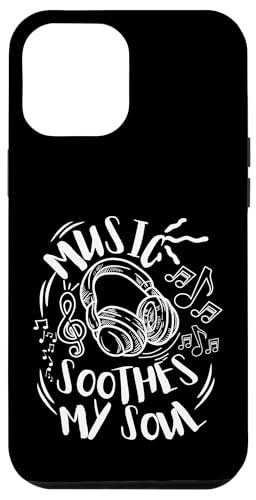 Musik beruhigt meine Seelenkopfhörer mit musikalischen Noten Hülle für iPhone 12 Pro Max Musik beruhigt meine Seelenkopfhörer mit musikalischen Noten Hülle für iPhone 12 Pro Max von Music Headphones Co.