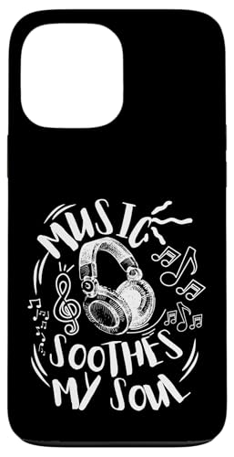 Musik beruhigt meine Seelenkopfhörer mit musikalischen Noten Hülle für iPhone 13 Pro Max Musik beruhigt meine Seelenkopfhörer mit musikalischen Noten Hülle für iPhone 13 Pro Max von Music Headphones Co.