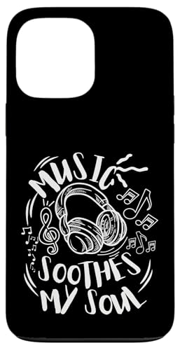 Musik beruhigt meine Seelenkopfhörer mit musikalischen Noten Hülle für iPhone 13 Pro Max Musik beruhigt meine Seelenkopfhörer mit musikalischen Noten Hülle für iPhone 13 Pro Max von Music Headphones Co.