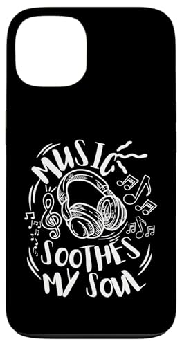 Musik beruhigt meine Seelenkopfhörer mit musikalischen Noten Hülle für iPhone 13 Musik beruhigt meine Seelenkopfhörer mit musikalischen Noten Hülle für iPhone 13 von Music Headphones Co.