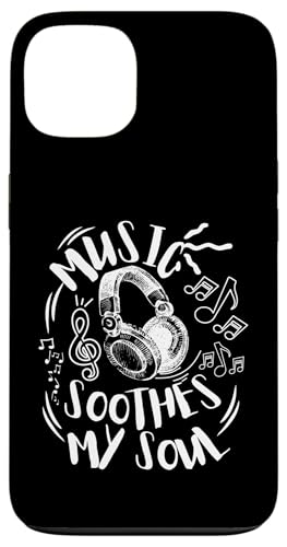 Musik beruhigt meine Seelenkopfhörer mit musikalischen Noten Hülle für iPhone 13 Musik beruhigt meine Seelenkopfhörer mit musikalischen Noten Hülle für iPhone 13 von Music Headphones Co.