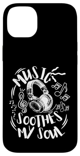 Musik beruhigt meine Seelenkopfhörer mit musikalischen Noten Hülle für iPhone 14 Plus Musik beruhigt meine Seelenkopfhörer mit musikalischen Noten Hülle für iPhone 14 Plus von Music Headphones Co.