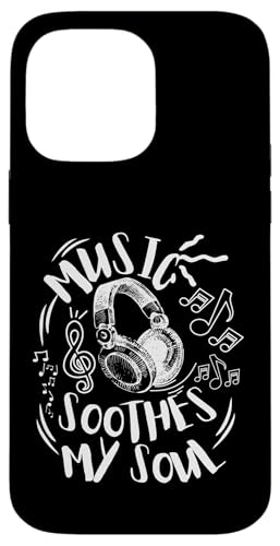 Musik beruhigt meine Seelenkopfhörer mit musikalischen Noten Hülle für iPhone 14 Pro Max Musik beruhigt meine Seelenkopfhörer mit musikalischen Noten Hülle für iPhone 14 Pro Max von Music Headphones Co.