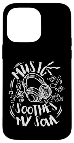 Musik beruhigt meine Seelenkopfhörer mit musikalischen Noten Hülle für iPhone 14 Pro Max Musik beruhigt meine Seelenkopfhörer mit musikalischen Noten Hülle für iPhone 14 Pro Max von Music Headphones Co.