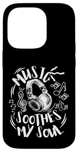 Musik beruhigt meine Seelenkopfhörer mit musikalischen Noten Hülle für iPhone 14 Pro Musik beruhigt meine Seelenkopfhörer mit musikalischen Noten Hülle für iPhone 14 Pro von Music Headphones Co.