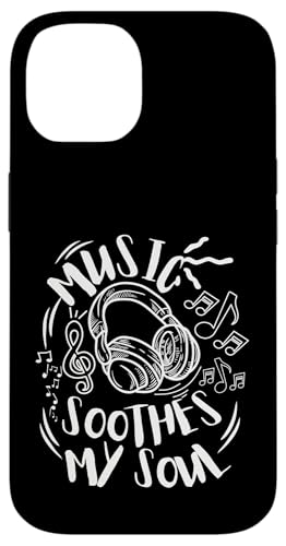 Musik beruhigt meine Seelenkopfhörer mit musikalischen Noten Hülle für iPhone 14 Musik beruhigt meine Seelenkopfhörer mit musikalischen Noten Hülle für iPhone 14 von Music Headphones Co.