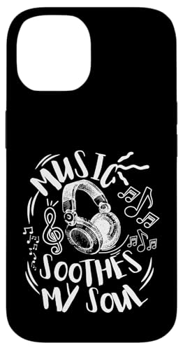 Musik beruhigt meine Seelenkopfhörer mit musikalischen Noten Hülle für iPhone 14 Musik beruhigt meine Seelenkopfhörer mit musikalischen Noten Hülle für iPhone 14 von Music Headphones Co.