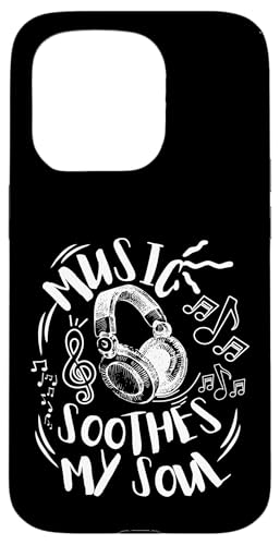 Musik beruhigt meine Seelenkopfhörer mit musikalischen Noten Hülle für iPhone 15 Pro Musik beruhigt meine Seelenkopfhörer mit musikalischen Noten Hülle für iPhone 15 Pro von Music Headphones Co.