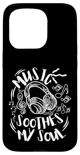 Musik beruhigt meine Seelenkopfhörer mit musikalischen Noten Hülle für iPhone 15 Pro Musik beruhigt meine Seelenkopfhörer mit musikalischen Noten Hülle für iPhone 15 Pro von Music Headphones Co.