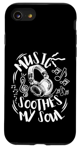 Musik beruhigt meine Seelenkopfhörer mit musikalischen Noten Hülle für iPhone SE (2020) / 7 / 8 von Music Headphones Co.