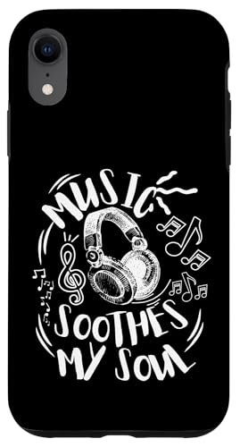 Musik beruhigt meine Seelenkopfhörer mit musikalischen Noten Hülle für iPhone XR Musik beruhigt meine Seelenkopfhörer mit musikalischen Noten Hülle für iPhone XR von Music Headphones Co.