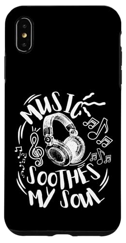Musik beruhigt meine Seelenkopfhörer mit musikalischen Noten Hülle für iPhone XS Max Musik beruhigt meine Seelenkopfhörer mit musikalischen Noten Hülle für iPhone XS Max von Music Headphones Co.