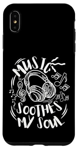 Musik beruhigt meine Seelenkopfhörer mit musikalischen Noten Hülle für iPhone XS Max Musik beruhigt meine Seelenkopfhörer mit musikalischen Noten Hülle für iPhone XS Max von Music Headphones Co.