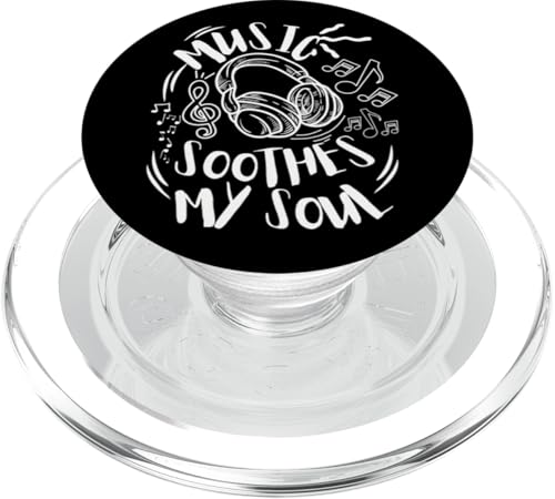 Musik beruhigt meine Seelenkopfhörer mit musikalischen Noten PopSockets PopGrip für MagSafe Musik beruhigt meine Seelenkopfhörer mit musikalischen Noten PopSockets PopGrip für MagSafe von Music Headphones Co.