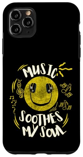 Musik beruhigt meine Seelenmusik Notizen Lächeln Kopfhörer Hülle für iPhone 11 Pro Max Musik beruhigt meine Seelenmusik Notizen Lächeln Kopfhörer Hülle für iPhone 11 Pro Max von Music Headphones Co.