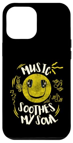 Musik beruhigt meine Seelenmusik Notizen Lächeln Kopfhörer Hülle für iPhone 12 Pro Max Musik beruhigt meine Seelenmusik Notizen Lächeln Kopfhörer Hülle für iPhone 12 Pro Max von Music Headphones Co.