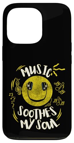Musik beruhigt meine Seelenmusik Notizen Lächeln Kopfhörer Hülle für iPhone 13 Pro Musik beruhigt meine Seelenmusik Notizen Lächeln Kopfhörer Hülle für iPhone 13 Pro von Music Headphones Co.