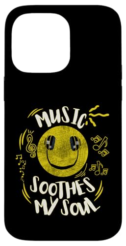 Musik beruhigt meine Seelenmusik Notizen Lächeln Kopfhörer Hülle für iPhone 14 Pro Max Musik beruhigt meine Seelenmusik Notizen Lächeln Kopfhörer Hülle für iPhone 14 Pro Max von Music Headphones Co.