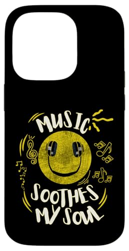 Musik beruhigt meine Seelenmusik Notizen Lächeln Kopfhörer Hülle für iPhone 14 Pro Musik beruhigt meine Seelenmusik Notizen Lächeln Kopfhörer Hülle für iPhone 14 Pro von Music Headphones Co.