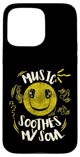 Musik beruhigt meine Seelenmusik Notizen Lächeln Kopfhörer Hülle für iPhone 15 Pro Max Musik beruhigt meine Seelenmusik Notizen Lächeln Kopfhörer Hülle für iPhone 15 Pro Max von Music Headphones Co.