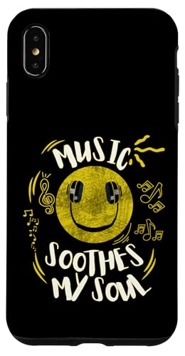 Musik beruhigt meine Seelenmusik Notizen Lächeln Kopfhörer Hülle für iPhone XS Max Musik beruhigt meine Seelenmusik Notizen Lächeln Kopfhörer Hülle für iPhone XS Max von Music Headphones Co.