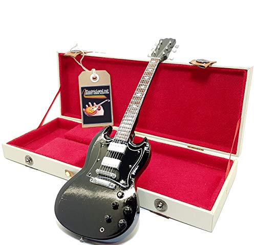 Mini Guitar Angus Young AC-DC Back in Black SG Replica Tribute-Modell + Hard Case Miniatur 1:4 Miniatur-Gitarre mit Sammeltasche Musik Gadget Rock Memorabilia Acdc AC / DC Mini Guitar Angus Young AC-DC Back in Black SG Replica Tribute-Modell + Hard Case Miniatur 1:4 Miniatur-Gitarre mit Sammeltasche Musik Gadget Rock Memorabilia Acdc AC / DC von Music Legends Collection