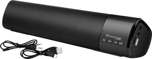 Music Man BT-X54 Soundbar, Mobiler Lautsprecher Schwarz Bluetooth®, USB von Music Man