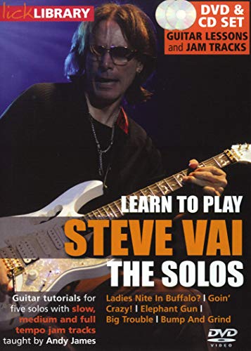 Learn to play Steve Vai - The Solos/Lick Library (+ CD) von Music Sales