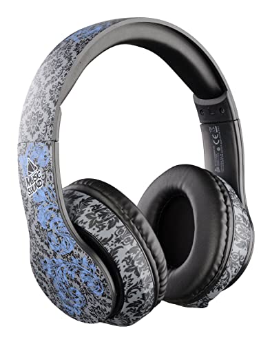 Music Sound | Bluetooth Kopfhörer Around | On-Ear-Bluetooth-Stereo-Headset mit Ausziehbarem Kopfbügel – Steuertastatur am Headset – 20 Stunden Autonomie – 2 Stunden Aufladen – Fantasy Barock Blau von Music Sound