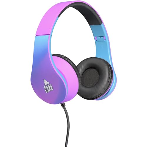 Music Sound | Bügelkopfhörer mit Kabel Over Ear Fantasy | Erweiterbarer und Faltbarer On-Ear-Kopfhörer mit Kopfbügel und 1,2 m langem, verwicklungsfreiem Kabel – 3,5-mm-Klinkenstecker – Violett von Music Sound