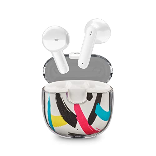 Music Sound | DRIP - Bluetooth-Kapsel-Headset - Transparentes Gehäuse mit modisch gemustertem Design - 19 Stunden Spielzeit - Fantasy Sprühfarbe von Music Sound