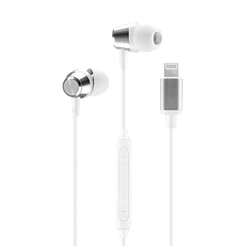 Music Sound | Ergonomische kabelgebundene In-Ear-Kopfhörer mit Lightning MFI-Anschluss - Weiß von Music Sound
