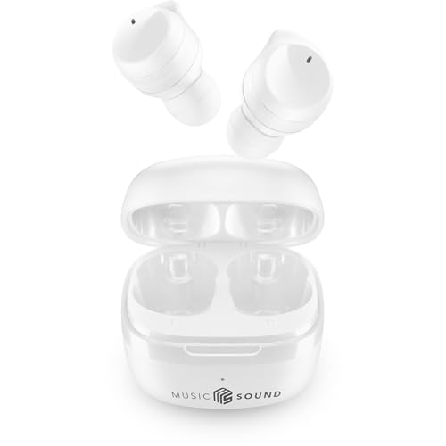 Music Sound - Flow - Kabelloses In-Ear-Bluetooth-Headset - Spielzeit 25 Stunden - Weiß Music Sound - Flow - Kabelloses In-Ear-Bluetooth-Headset - Spielzeit 25 Stunden - Weiß von Music Sound