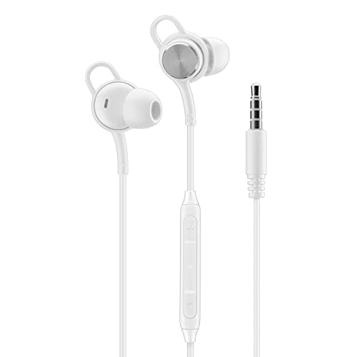 Music Sound Kabelgebundene In-Ear-Kopfhörer - 3,5 mm Klinkenanschluss - Stabil und bequem - Ergonomisch - Weiß von Music Sound
