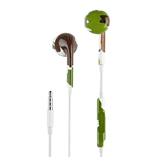 Music Sound | Kopfhörer mit Kabel Fantasy Capsule | Kabelgebundene Kapselkopfhörer und integriertes Mikrofon – 3,5-mm-Klinkenstecker – 1,2 m Anti-Tangle-Kabel – Design Camouflage von Music Sound
