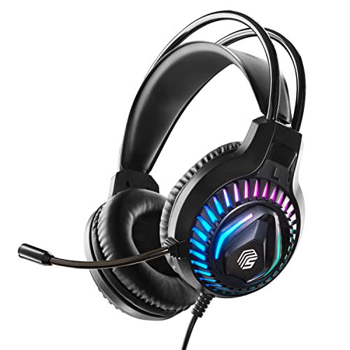 Music Sound | Predator Gaming-Headset mit integrierter RGB-Beleuchtung - Integriertes Mikrofon - Verstellbarer Kopfbügel von Music Sound